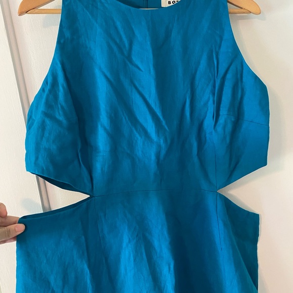 Boden Blue Sleeveless Cut Out Sheath Dress - Picture 3 of 6